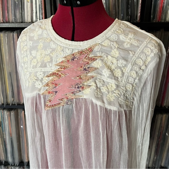 free people grateful company dead gauze sheer pink bolt ✨ sphere Vegas 🩷⚡️ 🪩 - Picture 3 of 12